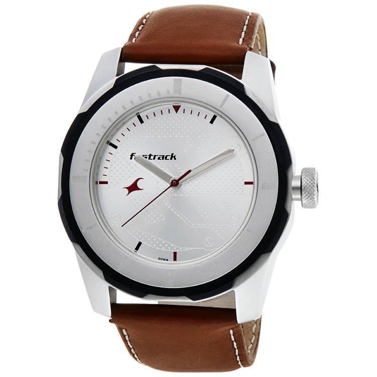 fastrack leather watches for men