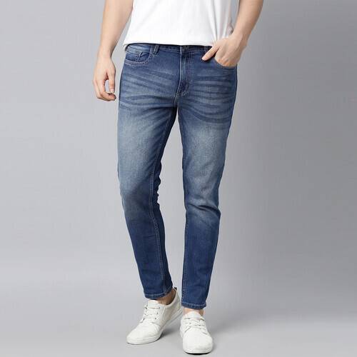 NZ-13095 Slim-fit Stretchable Denim Jeans Pant For Men - Deep Blue ...