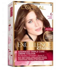 L'Oreal Paris Excellence 6 Natural Light Brown Color