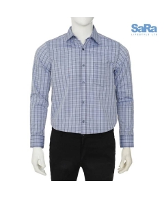 SaRa Mens Formal Shirt SKY CHECK