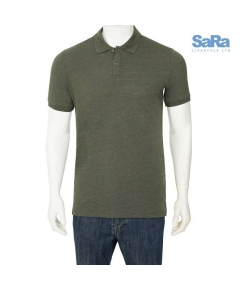 SaRa Mens Polo Shirt KHAKI MELANGE