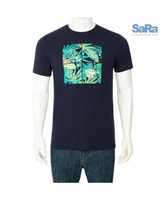 SaRa Mens T -Shirt (MTS141YF-Navy blue