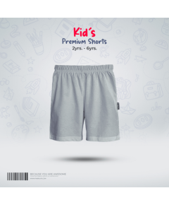 Fabrilife Kids Premium Shorts- Silver