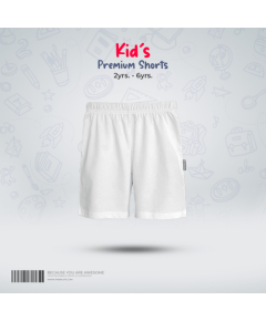 Fabrilife Kids Premium Shorts- White