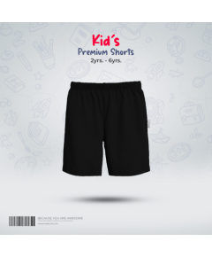 Fabrilife Kids Premium Shorts- Black