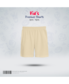 Fabrilife Kids Premium Shorts- Cream