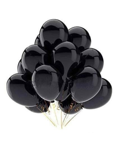 20 Pcs Glossy Monty Balloon -  Black Color