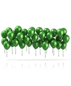 20 Pcs Glossy Monty Balloon -  Green Color