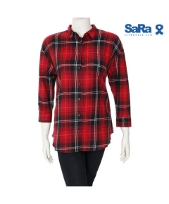 SaRa Ladies Casual Shirt (SRK16A-RED & BLACK CHECK)