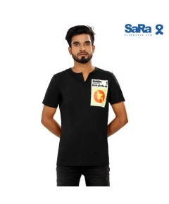 SaRa Mens T-Shirt (MTS301YF-Black)