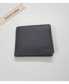 Genuine Leather Men's Wallet - MW1, Color: Black