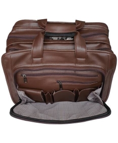 Alcapone Briefcase Bag, Color: Chocolate