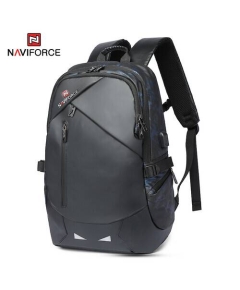 NAVIFORCE B6807 Quality Nylon Waterproof Travel Backpacks Fashion Multifunction Large Capacity and USB - CF Blue