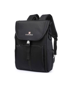 NAVIFORCE NFB6802 Black Waterproof Mens Backpack with Separate Laptop Compartment Sport Business Bag - Black