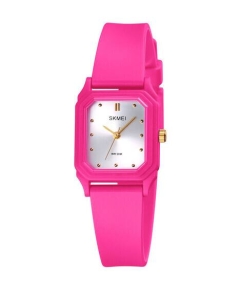 SKMEI 1651 Pink PU Sport Analog Watch For Women - Pink