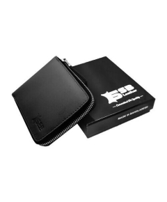 Black Zippered Bi-Fold Slim Wallet SB-W55