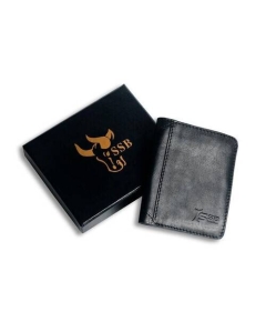 Black (Cute Er Dibba) Short Leather Wallet SB-W18