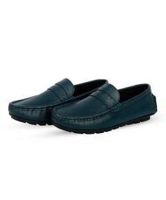 Marine Blue Diver Club Leather Loafer SB-S123, Size: 39