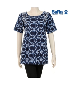 SaRa Ladies Fashion Tops (WFT121YHA-BLUE PRINTED)