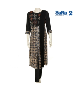 SaRa Ladies Ethnic 3 pcs (SRPW109A-Beige Print)