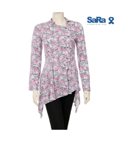 SaRa Ladies Casual Shirt (WCS20ADA-Pink Printed)