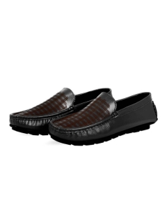 Black Laser Cut Driving Loafer Men's SB-S144, Size: 38