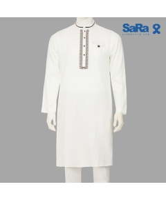 SaRa Mens Panjabi (MPJ111ACA-White)