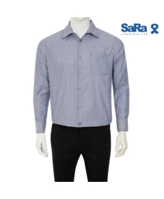 SaRa Mens Formal Shirt (MFS341YCA-White & blue stipe)