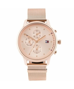 Tommy Hilfiger 1781907 RoseGold Mesh Stainless Steel Chronograph Watch For Women - RoseGold