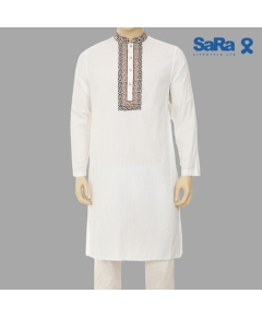 SaRa Mens Panjabi (MPJ121ACA-White)