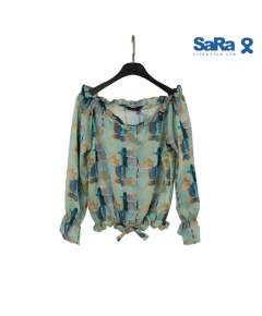 SaRa Ladies Fashion Tops (SRK24C-Off white printed)