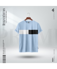 Fabrilife Mens Premium Designer Edition T-Shirt | Sky Blue