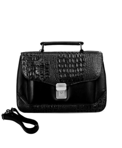 Croco-Design Ladies HandBag SB-HB503 (Black)