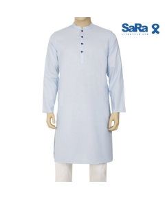 Sara Mens panjabi light  sky blue, Size: S