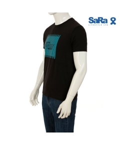 SaRa Mens T-Shirt (MTS441YK-Black), Size: S