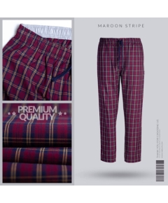 Mens Premium Trouser - Maroon Stripe