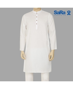 SaRa Mens Panjabi (MPJ562FCG-White), Size: S