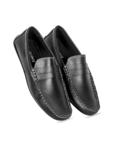 AAJ Ultra Premium Soft Leather Loafer For Men S318 Black, Size: 39