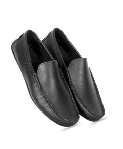 AAJ Ultra Premium Soft Leather Loafer For Men S320 Black, Size: 39