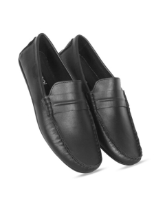 AAJ Ultra Premium Soft Leather Loafer For Men S328 Black, Size: 44