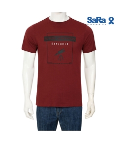 SaRa Mens T-Shirt (MTS321YK-Maroon), Size: S