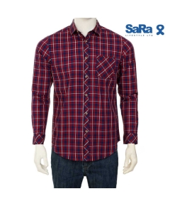 SaRa Mens Casual Shirt (MCS652ACA-BLUE & RED CHECK), Size: S