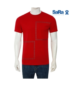 SaRa Mens T-Shirt (MTS21YK-Red), Size: S