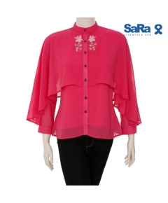 SaRa Ladies Fashion Tops (WFT208YJB-Pink), Size: S