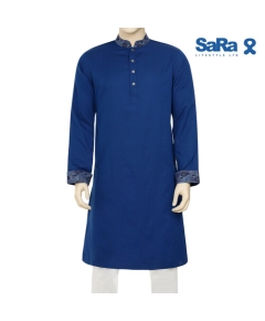 SaRa Mens Panjabi (MPJ207FJ-Blue), Size: S