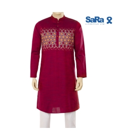 SaRa Mens Panjabi (MPJ393FB-Maroon), Size: S