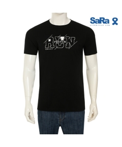 SaRa Mens T-shirt (MTS442FK-Black), Size: S