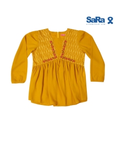 SaRa Girls Tops (GFT23FFG-Gold), Baby Dress Size: 8-9 years