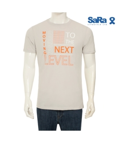 SaRa Mens T-shirt (MTS432FK-Grey), Size: S