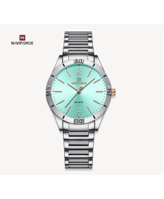 NAVIFORCE NF5029 Silver Stainless Steel Analog Watch For Women - Pest & Silver